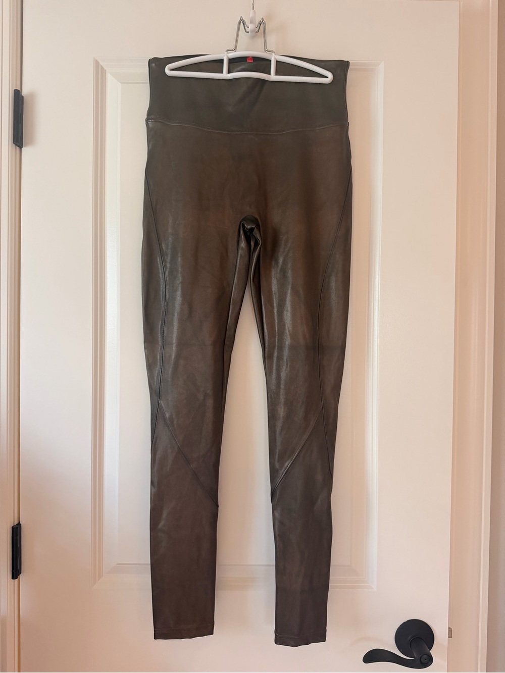 SPANX Bronze Faux Leather Leggings